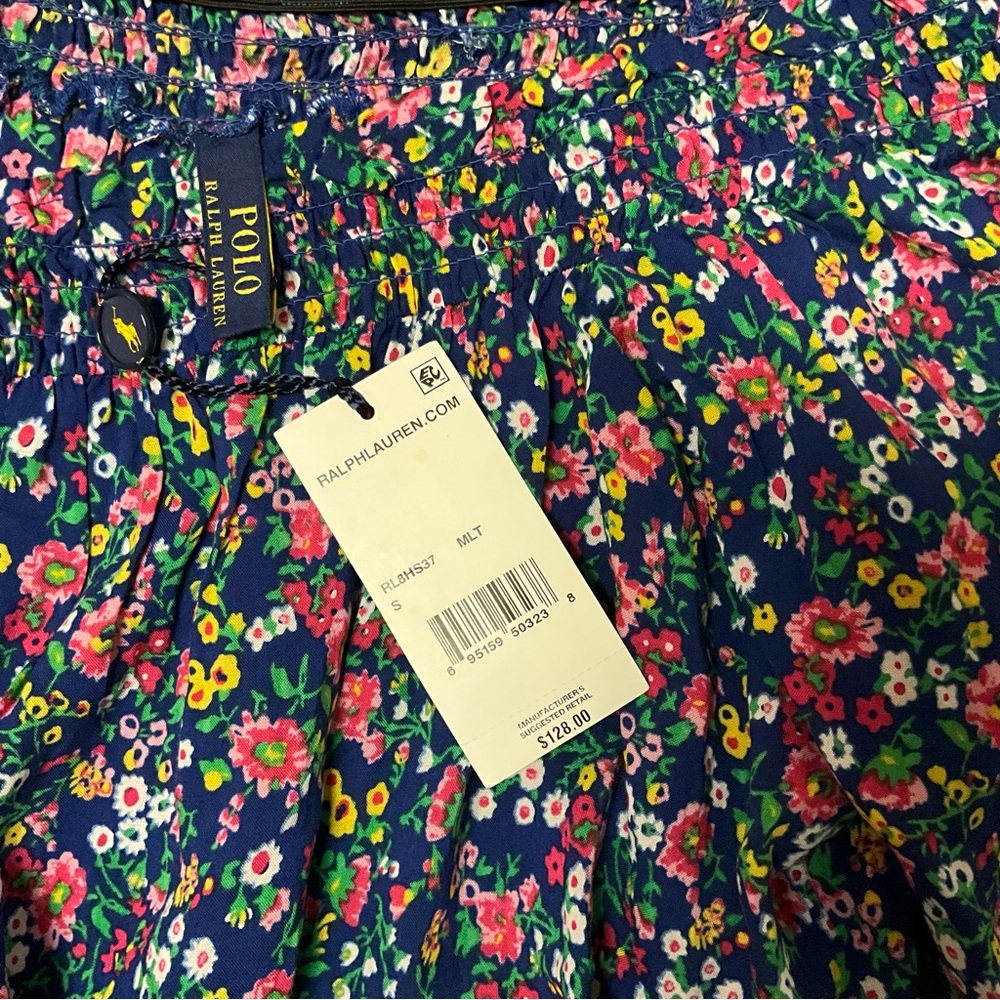 NWT Ralph Lauren Floral Romper Off-Shoulder Festival Concert Coastal Cowgirl - Picture 2 of 6